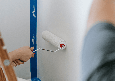 Painting professional at work